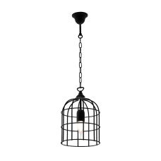 Pendul Cage 1 x E27 Negru  ELMARK