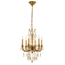 Candelabru 955DARIAN 6XE14 arama/cristale Elmark