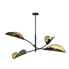 Lustra Lotus 4 black/gold 1106/4 Emibig