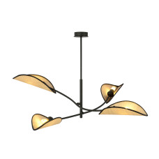 Lustra Lotus 4 black/ratan 1108/4 Emibig