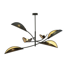 Lustra Lotus 6 black/gold 1106/6 Emibig