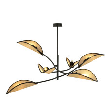 Lustra Lotus 6 black/ratan 1108/6 Emibig