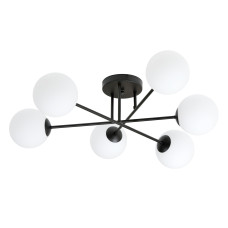 Lustra Roma 6 negru/alb opal 1232/6 Emibig