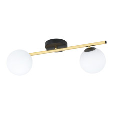 Plafoniera Splendi 2 negru/auriu/alb opal 1248/2 Emibig