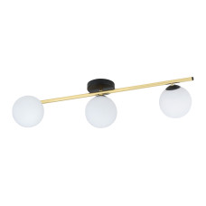 Plafoniera Splendi 3 negru/auriu/alb opal 1248/3 Emibig