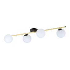 Plafoniera Splendi 4 negru/auriu/alb opal 1248/4 Emibig