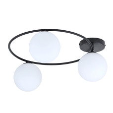 Plafoniera Sopra 3 negru/opal 1257/3 Emibig