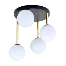 Plafoniera Dolce 4 negru/auriu/opal 1260/4 Emibig