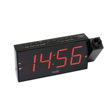 Ceas digital cu proiector LED, 230V, alarma, functie memorare ora, Home