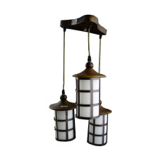 Pendul Cilindru Lemn Rustic 3X60W YI-796/3H