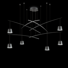 Pendul LED Fish SP6 Nero 196992 Ideal Lux