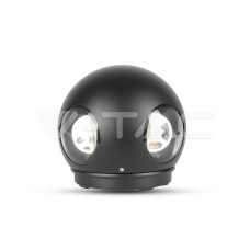 Aplica LED 4W Exterior Negru Rotund 218554 Vtac