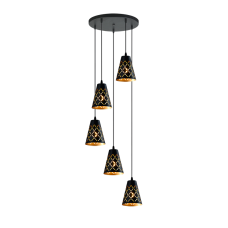 Pendul Angelo 5 x E27 Negru ELMARK