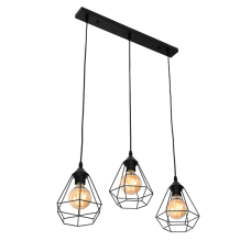 Pendul Heidi 3 x E27 Negru ELMARK