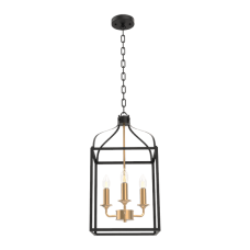 Candelabru Izabel 3 x E14 Negru/Auriu ELMARK