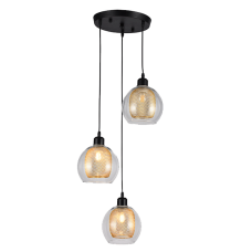 Pendul Jade 3 x E27 Negru ELMARK