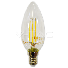 Bec LED lumanare filament dimabil 4W E14 WW 4365 V-TAC