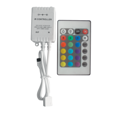 CONTROLER CU INFRAROSU LEDRGB 12V 6A 24 BUTOANE 99RGBCONTROL1