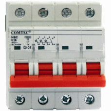 Siguranta automata tetrapolara 3P+N 10A HCB 10kA (MCB) Curba C Comtec