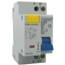 Siguranta automata diferentiala combinata 25A/30mA 4.5kA (RCBO) Curba C Comtec