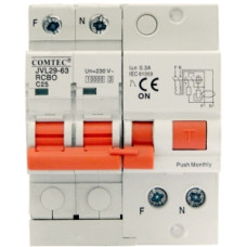 Siguranta automata diferentiala combinata 25A/300mA 10kA (RCBO) Curba C Comtec