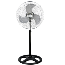 Ventilator cu picior Rosberg, putere 45W, Diametru 30 cm, 3 viteze, inaltime 100 cm, negru/gri