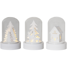 Decoratiune luminoasa set 3 cupole mici din lemn 410045 Eglo