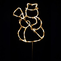 Decor pentru fereastră cu LED om de zapada KID507WW 