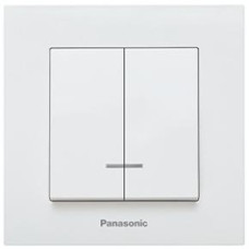 Comutator Panasonic KARRE Plus alb cu LED
